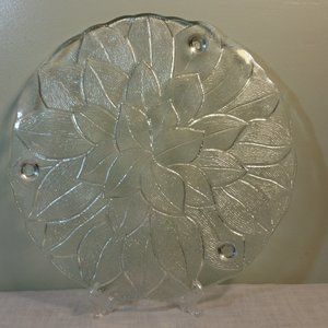 Vintage Cut Glass Footed Cake Plate- 12.5"